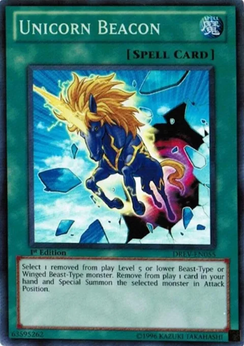 Unicorn Beacon DREV-EN055 Yu-Gi-Oh card from Duelist Revolution