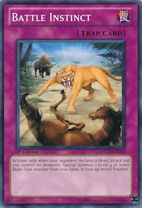 Battle Instinct DREV-EN064 Yu-Gi-Oh card from Duelist Revolution