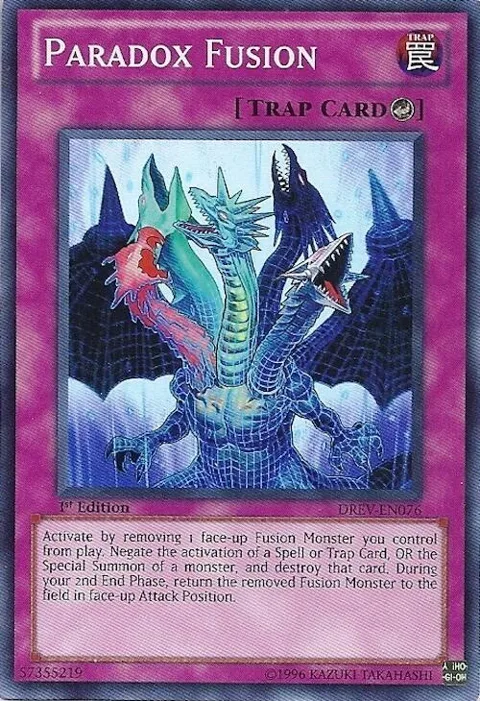 Paradox Fusion DREV-EN076 1st Edition Yu-Gi-Oh card from Duelist Revolution