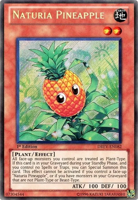 Naturia Pineapple DREV-EN082 Unlimited Yu-Gi-Oh card from Duelist Revolution