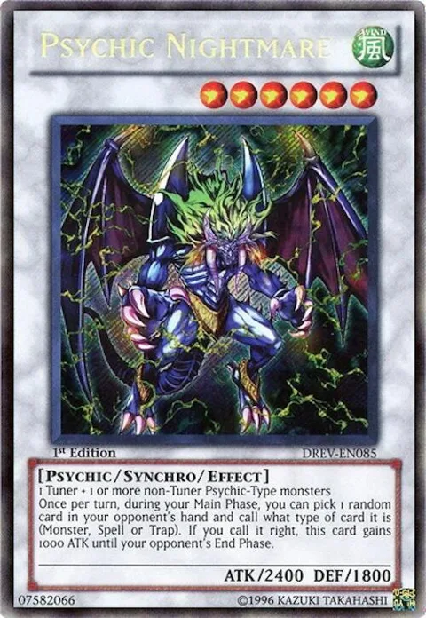 Psychic Nightmare DREV-EN085 Yu-Gi-Oh card from Duelist Revolution