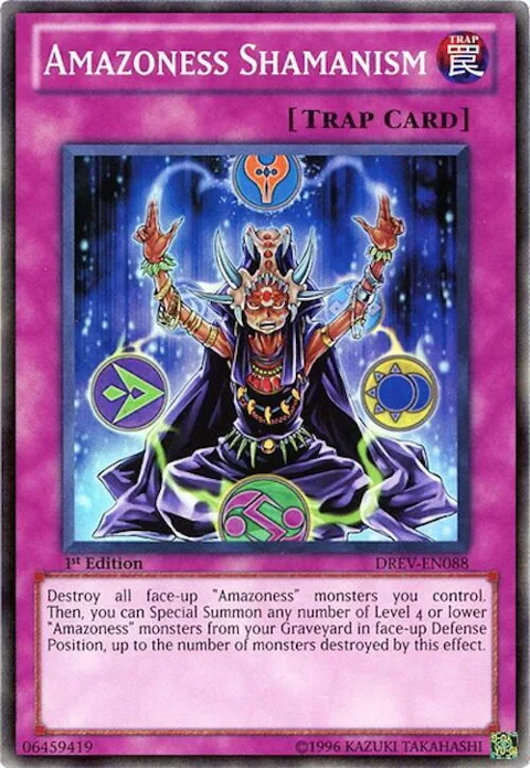 Amazoness Shamanism DREV-EN088 Unlimited Yu-Gi-Oh card from Duelist Revolution