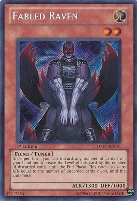 Fabled Raven DREV-EN091 1st Edition Yu-Gi-Oh card from Duelist Revolution