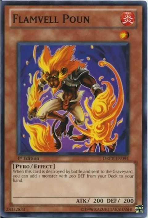 Flamvell Poun DREV-EN094 Yu-Gi-Oh card from Duelist Revolution