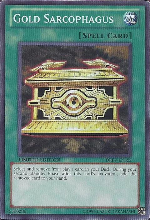 Gold Sarcophagus DREV-ENSE2 Yu-Gi-Oh card from Duelist Revolution