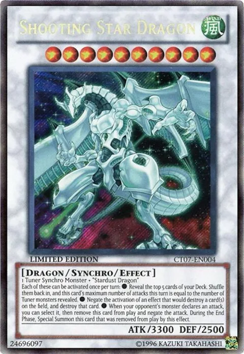 Shooting Star Dragon CT07-EN004 Yu-Gi-Oh card from 2010 Collectors Tins
