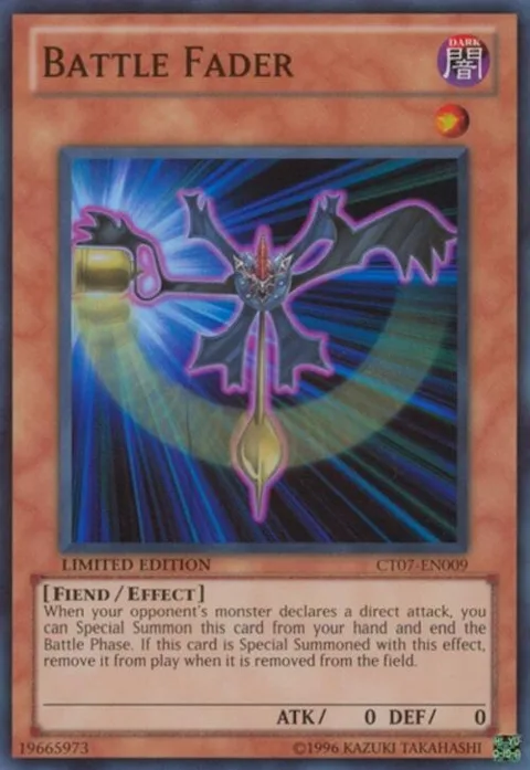 Battle Fader CT07-EN009 Yu-Gi-Oh card from 2010 Collectors Tins