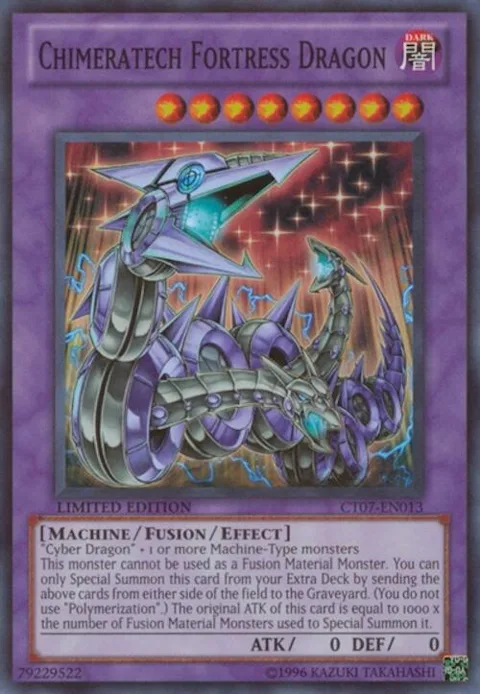 Chimeratech Fortress Dragon CT07-EN013 Yu-Gi-Oh card from 2010 Collectors Tins