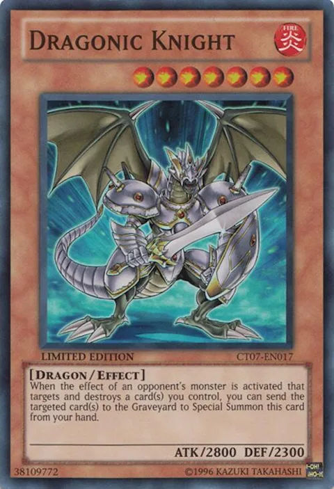 Dragonic Knight CT07-EN017 Yu-Gi-Oh card from 2010 Collectors Tins