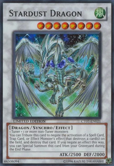 Stardust Dragon CT07-EN021 Yu-Gi-Oh card from 2010 Collectors Tins