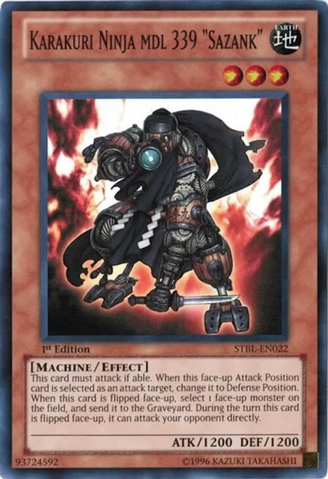 Karakuri Ninja mdl 339 "Sazank" STBL-EN022 Yu-Gi-Oh card from Starstrike Blast