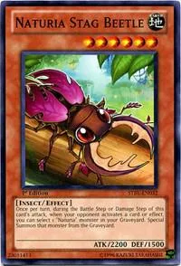 Naturia Stag Beetle STBL-EN032 Yu-Gi-Oh card from Starstrike Blast