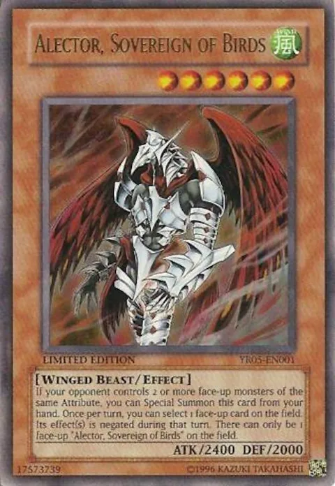 Alector, Sovereign of Birds YR05-EN001 Yu-Gi-Oh card from Yu-Gi-Oh! R Manga Promo