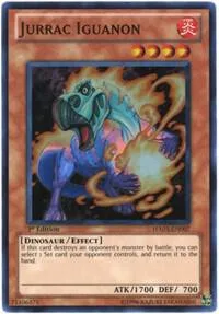 Jurrac Iguanon HA03-EN007 Unlimited Yu-Gi-Oh card from Hidden Arsenal 3