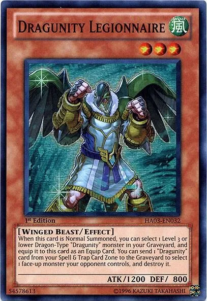 Dragunity Legionnaire HA03-EN032 1st Edition Yu-Gi-Oh card from Hidden Arsenal 3