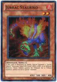 Jurrac Stauriko HA03-EN041 Unlimited Yu-Gi-Oh card from Hidden Arsenal 3