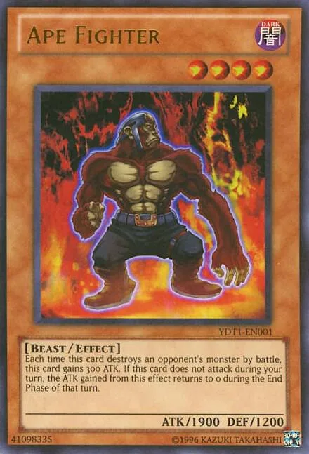 Ape Fighter 5D's Duel Transer YDT1-EN001 Yu-Gi-Oh card from Yu-Gi-Oh! Video Game Promotional Cards