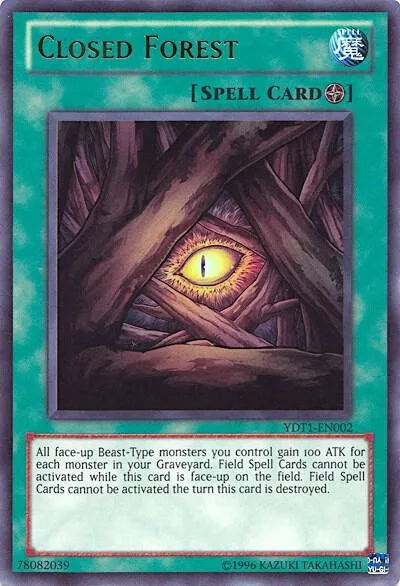 Closed Forest 5D's Duel Transer YDT1-EN002 Yu-Gi-Oh card from Yu-Gi-Oh! Video Game Promotional Cards