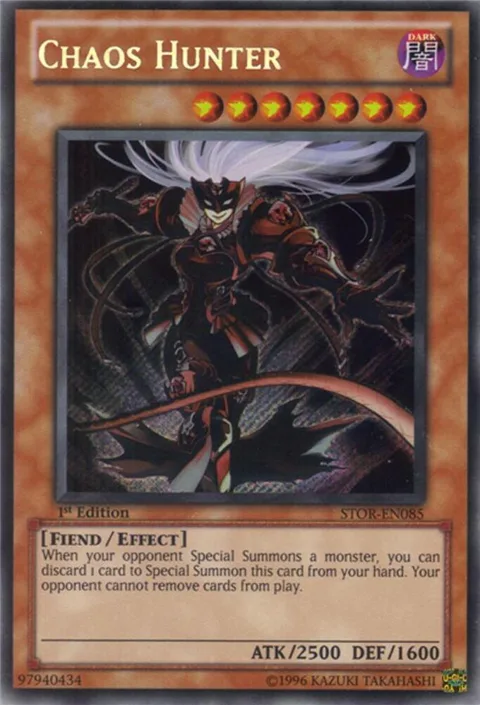 Chaos Hunter STOR-EN085 Unlimited Yu-Gi-Oh card from Storm of Ragnarok