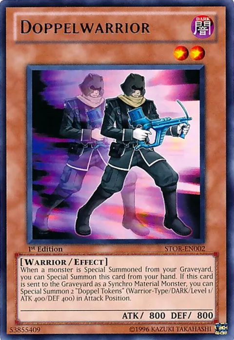 Doppelwarrior STOR-EN002 Yu-Gi-Oh card from Storm of Ragnarok