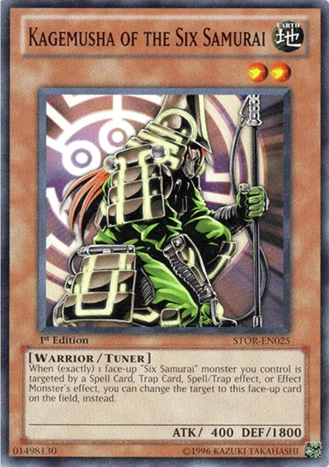 Kagemusha of the Six Samurai STOR-EN025 Unlimited Yu-Gi-Oh card from Storm of Ragnarok