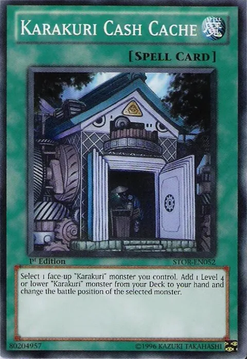Karakuri Cash Cache STOR-EN052 Unlimited Yu-Gi-Oh card from Storm of Ragnarok