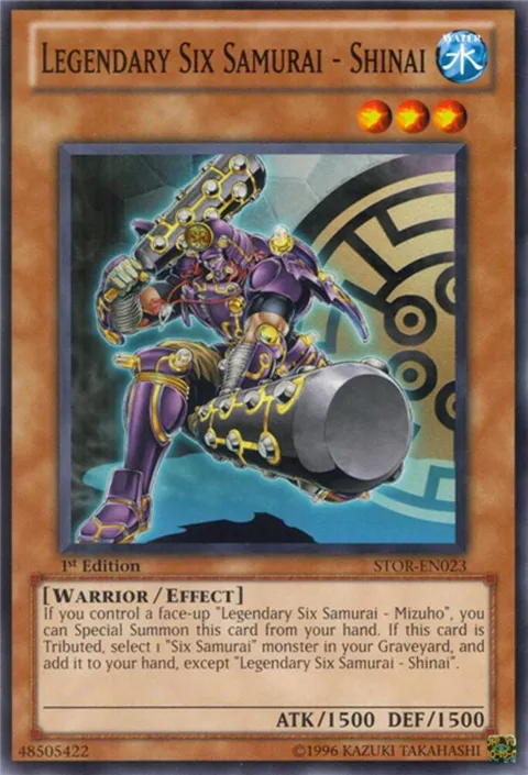 Legendary Six Samurai - Shinai STOR-EN023 Unlimited Yu-Gi-Oh card from Storm of Ragnarok