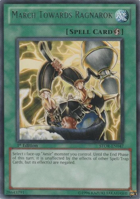 March Towards Ragnarok STOR-EN047 Yu-Gi-Oh card from Storm of Ragnarok