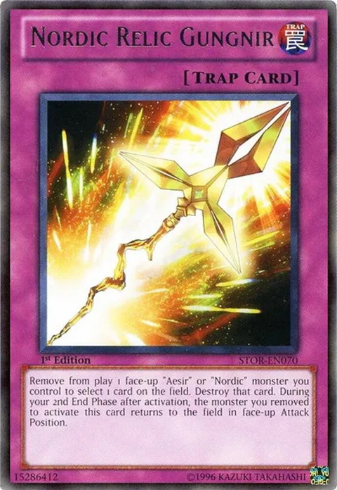 Nordic Relic Gungnir STOR-EN070 Unlimited Yu-Gi-Oh card from Storm of Ragnarok