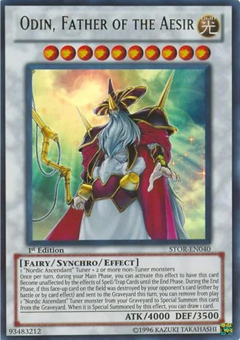 Odin, Father of the Aesir STOR-EN040 Unlimited Yu-Gi-Oh card from Storm of Ragnarok