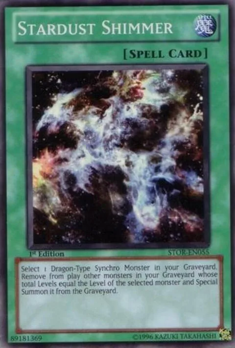 Stardust Shimmer STOR-EN055 Unlimited Yu-Gi-Oh card from Storm of Ragnarok