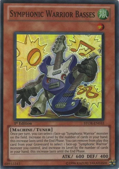 Symphonic Warrior Basses STOR-EN033 Unlimited Yu-Gi-Oh card from Storm of Ragnarok