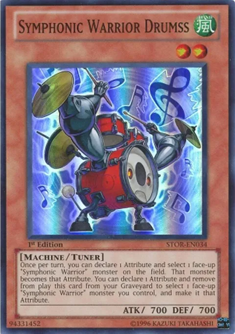 Symphonic Warrior Drumss STOR-EN034 Yu-Gi-Oh card from Storm of Ragnarok