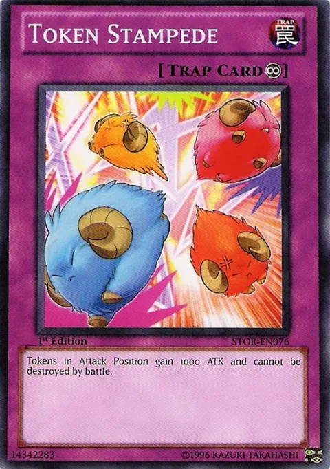 Token Stampede STOR-EN076 Yu-Gi-Oh card from Storm of Ragnarok
