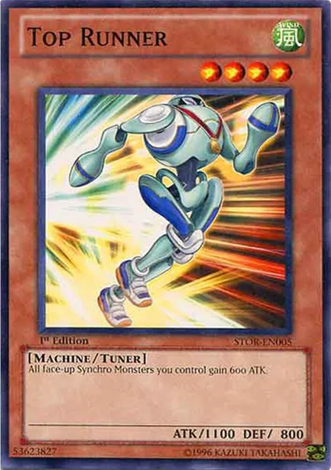 Top Runner STOR-EN005 1st Edition Yu-Gi-Oh card from Storm of Ragnarok