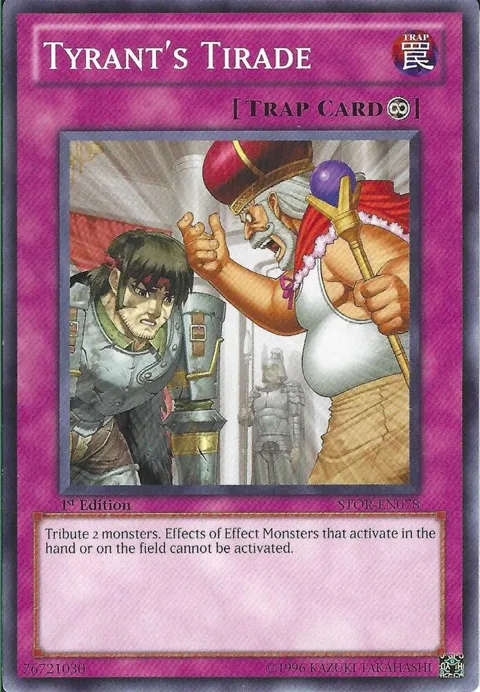 Tyrant's Tirade STOR-EN078 1st Edition Yu-Gi-Oh card from Storm of Ragnarok