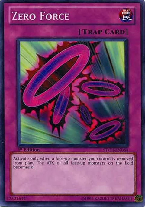 Zero Force STOR-EN064 Unlimited Yu-Gi-Oh card from Storm of Ragnarok