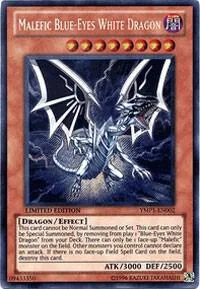 Malefic Blue-Eyes White Dragon YMP1-EN002 Yu-Gi-Oh card from Bonds Beyond Time Movie Pack