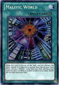 Malefic World YMP1-EN008 Yu-Gi-Oh card from Bonds Beyond Time Movie Pack
