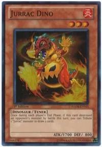 Jurrac Dino HA04-EN015 1st Edition Yu-Gi-Oh card from Hidden Arsenal 4