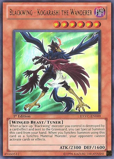 Blackwing - Kogarashi the Wanderer EXVC-EN009 1st Edition Yu-Gi-Oh card from Extreme Victory