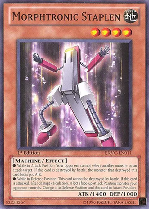 Morphtronic Staplen EXVC-EN011 Unlimited Yu-Gi-Oh card from Extreme Victory