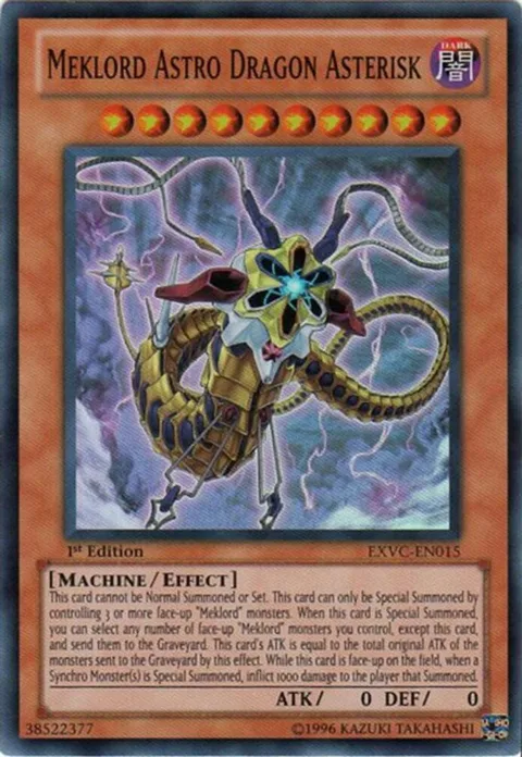 Meklord Astro Dragon Asterisk EXVC-EN015 Yu-Gi-Oh card from Extreme Victory