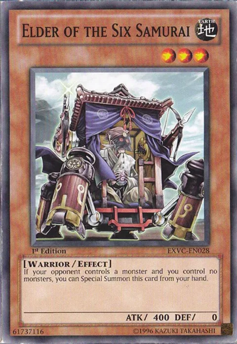 Elder of the Six Samurai EXVC-EN028 Unlimited Yu-Gi-Oh card from Extreme Victory
