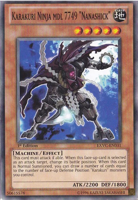 Karakuri Ninja mdl 7749 "Nanashick" EXVC-EN031 Unlimited Yu-Gi-Oh card from Extreme Victory