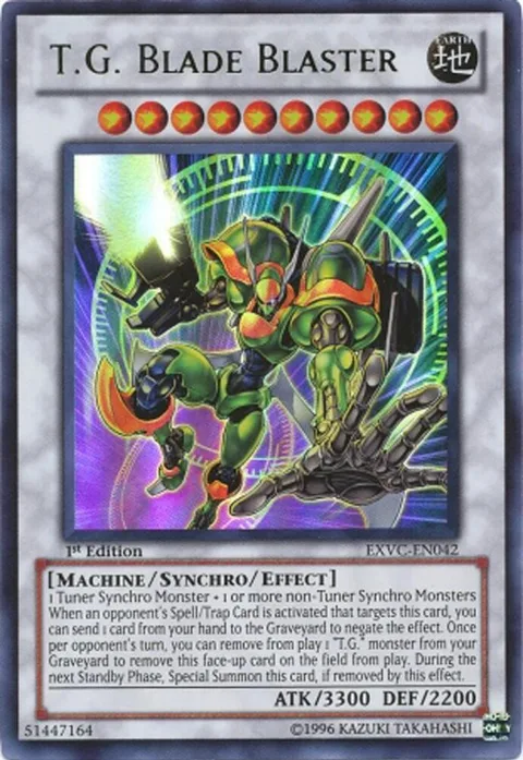 T.G. Blade Blaster EXVC-EN042 Yu-Gi-Oh card from Extreme Victory