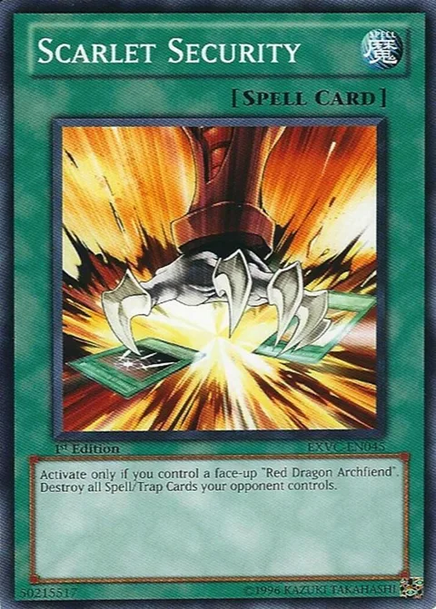 Scarlet Security EXVC-EN045 Unlimited Yu-Gi-Oh card from Extreme Victory