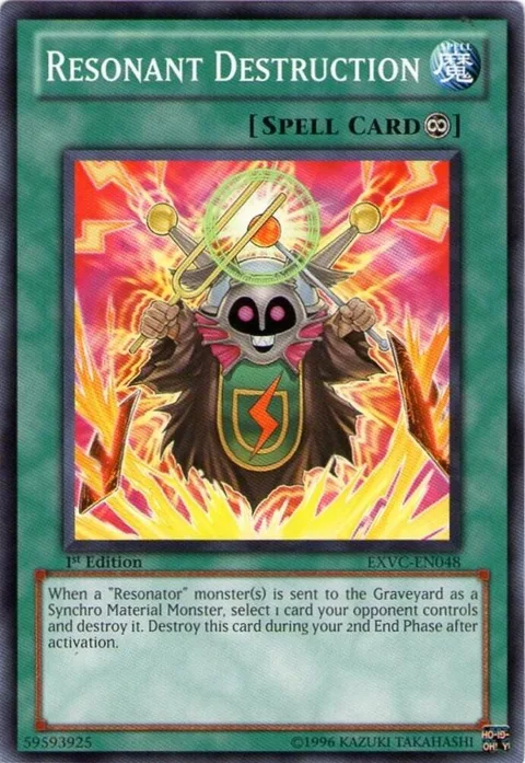 Resonant Destruction EXVC-EN048 1st Edition Yu-Gi-Oh card from Extreme Victory