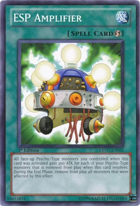 ESP Amplifier EXVC-EN055 1st Edition Yu-Gi-Oh card from Extreme Victory