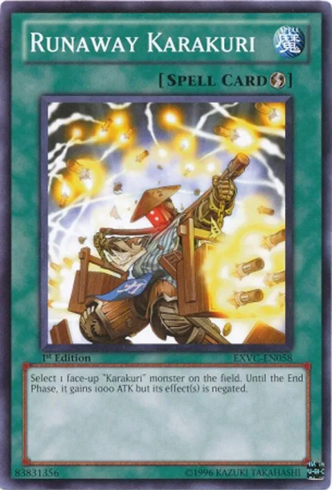 Runaway Karakuri EXVC-EN058 Unlimited Yu-Gi-Oh card from Extreme Victory